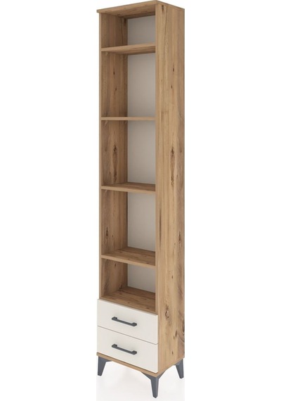 Arges Dolap 5 Raflı 2 Çekmeceli 44x30x221 Çam-aytaşı Çam
