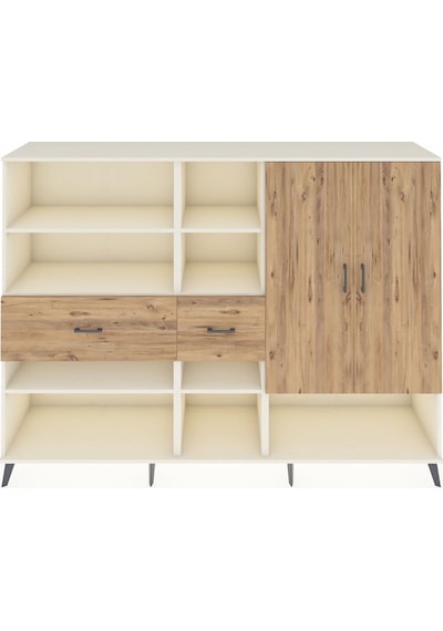 Hyperion Dolap 10 Raflı 2 Çekmeceli 2 Kapaklı 220x44x163 Aytaşı-ç Aytaşı-çam