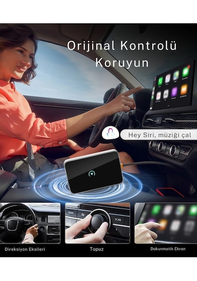 Kablosuz Carplay Yeni Tasarım Mini Kablosuz Carplay Usb Ve Type-c Uyumlu Araç Multimedya Adaptörü Diğer