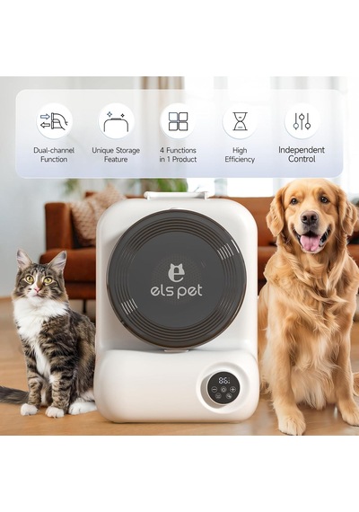 Els Pet Kedi Köpek Tıraş Makinesi Els-4392 5 İ 1 Arada Vakumlu Bakım Çözümü