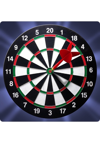 Dart Çift Taraflı Hedef ve Dart 17 İnç 43 Cm Lik Büyük Boy 6 Oklu