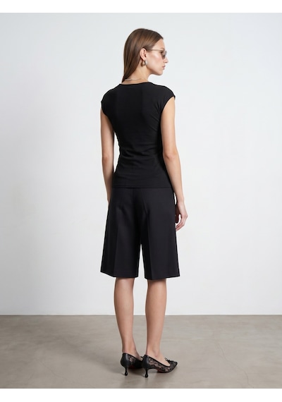 Dilvin 32901 Aksesuar Detaylı T-shirt-siyah