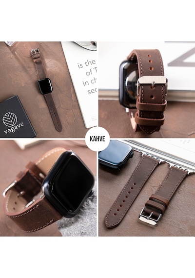 Apple Uyumlu  Watch  42 44 45 49 Mm Ultra Deri Kordon Kayış