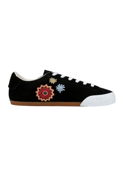 Kadın Vegan Deri Siyah Sneakers - Blooming İn The Dark Tasarım Çok Renkli Kadın Vegan Deri Siyah Sneakers - Blooming İn The Dark Tasarım Çok Renkli