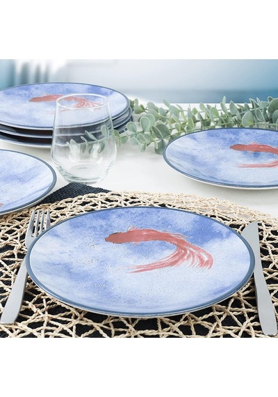 Koi Pasta Tabağı 20 Cm 6 Adet - 20221 Çok renkli