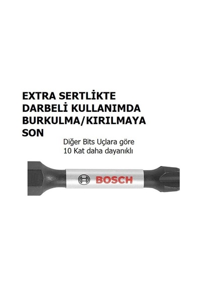 Bosch Impact Control Pz2x65 Çift Taraflı Yıldız Bits Uç Torklu Vidalamalar İçin