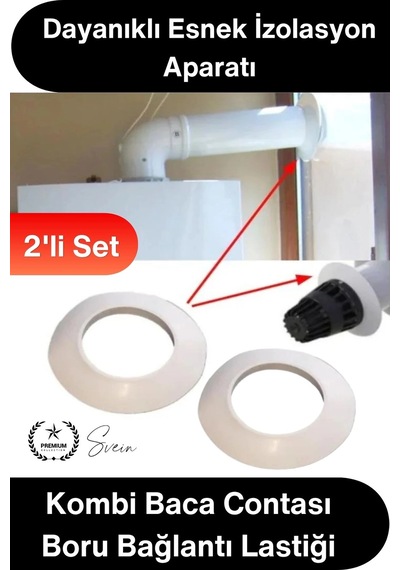 Conta Kombi Baca Contası Boru Bağlantı Lastiği Hava Sızdırmazlık Halkası Beyaz 2'li Paket Standart