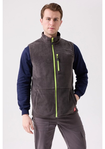 Salix İş Ve Outdoor Yelek - Çift Taraflı , Hafif, Fonksiyonel Cepli Füme