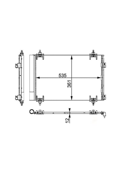 MGA 82131 Klima Radyatörü 307 00- 308 07- 408 11- 3008 09- 5008 09- Rcz 10- Partner 08- / C4 10- Ds4 11- Ds5 11- Berlingo 08-