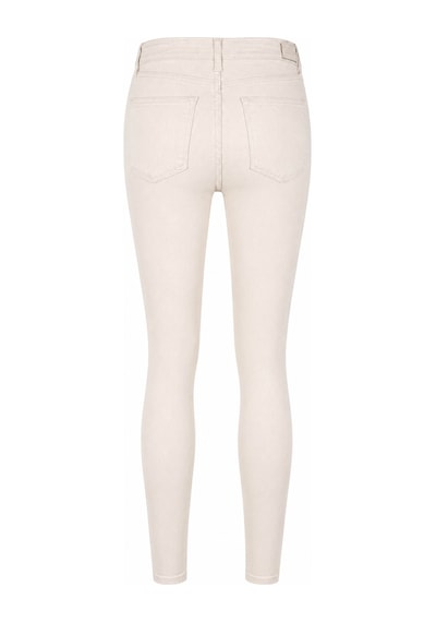 Double Slim Skinny Krem Kadın Jean Pantolon 3529
