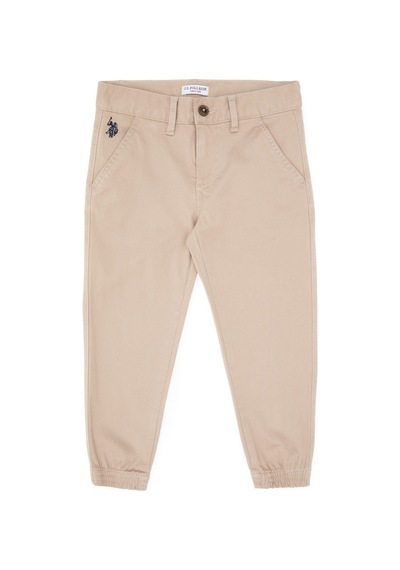 U.s. Polo Assn. Erkek Çocuk Koyu Bej Pantolon Kanvas-chino 50317270-vr088 Koyu Bej