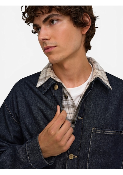 Only & Sons Onssprıck Box Azg Dnm Jacket Erkek Mavi Ceket - 4887266