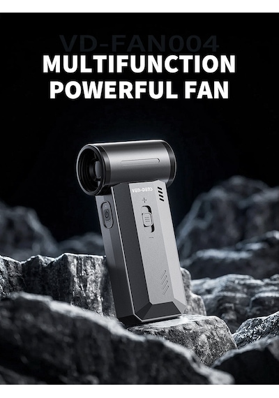 Ven-dens Vd-fan004 8000 Mah Taşınabilir Güçlü Fan, 100000 Rpm Motor Hızı, 29,6 W Güç, Şarjlı Kullanım, Koyu Gri