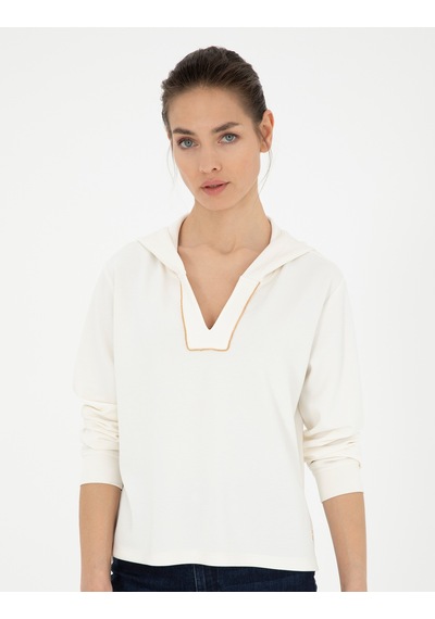 Pierre Cardin Kadın Ekru Sweatshirt 50282639-vr019 Ekru