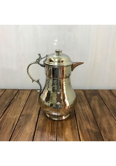 Dövme Bakır Kapaklı Sürahi, 24252