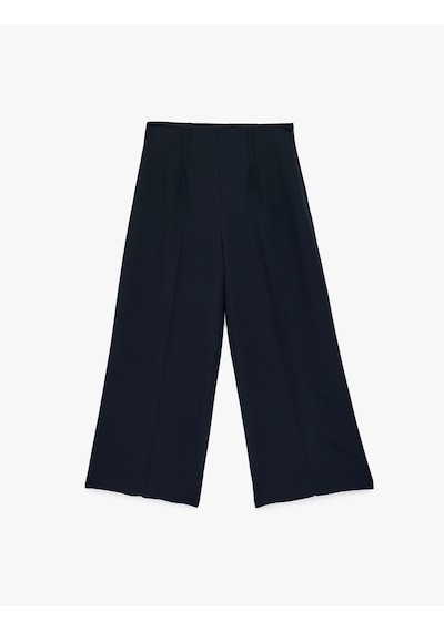 Koton Culotte Fit Kısa Geniş Paça Kumaş Pantolon Lacivert 6sak40235pw Lacivert