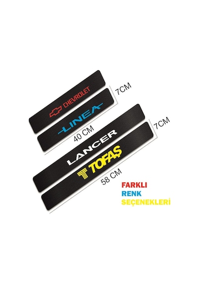 Citroen Nemo Için Karbon Kapı Eşiği Sticker ( 4 Adet )