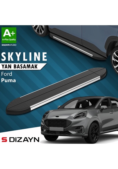 S-dizayn Ford Puma Skyline Krom Yan Basamak 173 Cm 2019 Üzeri A+ Kalite