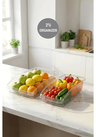 2'li Organizer Düzenleyici Şeffaf