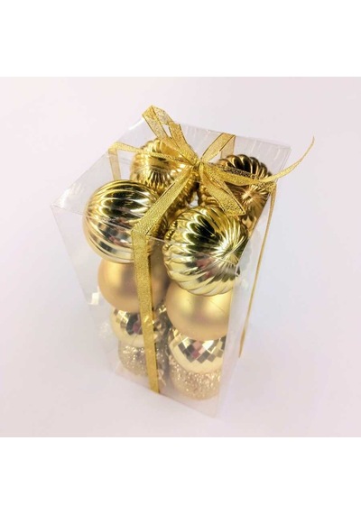 Orc Gold 16lı Top Yılbaşı Ağaç Süsü N5 6016 Diğer