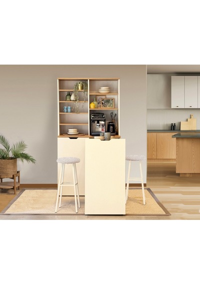 Lyon Katlanabilir Masalı Kahve Köşesi 90 Cm Krem Sedef Lyon Katlanabilir Masalı Kahve Köşesi 90 Cm Krem Sedef