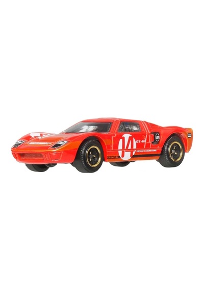 Matchbox 1966 Ford Gt40 - Exclusive Themed Kırmızı-altın 1/64 Diecast Model Araba Çok Renkli