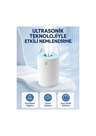 Astraltech Hava Nemlendirici Ultrasonik Aroma Difüzör 7 Renk Led Işıklı Gece Lambası
