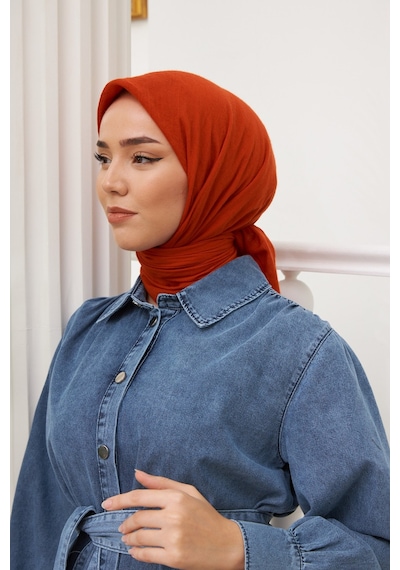 Silk Home Organik Jazz Eşarp 78002-14 Kiremit