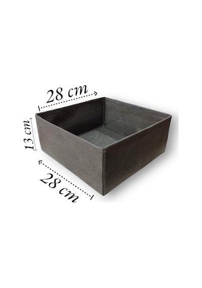 Antrasit 2'li Çekmece İçi Düzenleyici Organizer Set - Çok Amaçlı Dolap İçi Kutu Seti 28 28 13cm Diğer