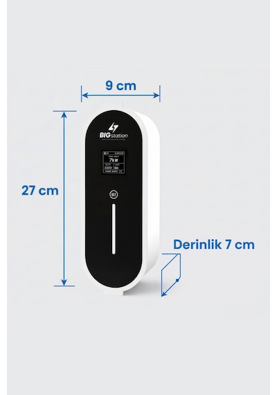 22kw Araç Şarj Cihazı Wi-fi Mobil 3 Metre Kablolu