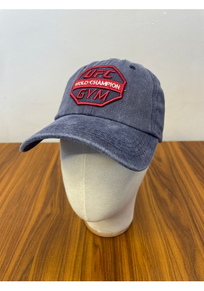 Hamze Vintage Eskitme Yıkamalı Model Nakışlı Unisex Cap Şapka Indigo