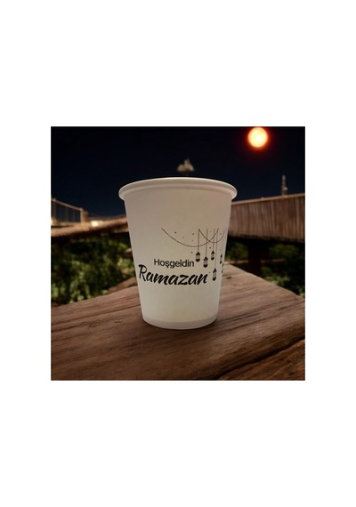 Ramazan-hoşgeldin Ramazan-iftar-sahur Tek Kullanımlık 7 Oz 200 Adet Karton Bardak 1