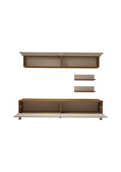Decoraktiv Eko 5 Mdf Std Krom Ayaklı Tv Ünitesi Tv Sehpası Pera - Beyaz