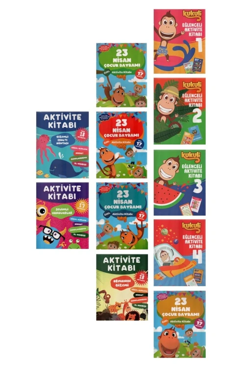 3-6 Yaş Çocuklar İçin Aktivite Ve Etkinlik Kitapları Seti 11 Kitap