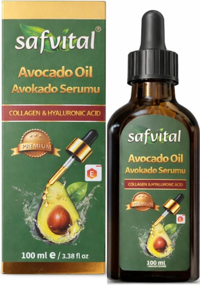 Safvital Avokado Yağı Serumu 100 Ml Kolajen Hyaluronik Asit Nemlendirici Cilt Ve Saç Bakım Yağı