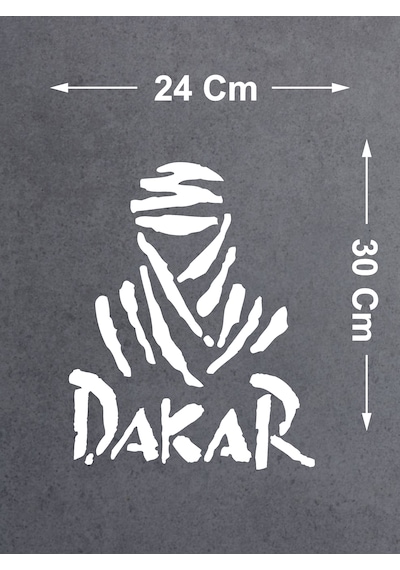 Dakar Sticker - 4x4 Off Road Adventure Sticker - Araba Oto Motosiklet Karavan Cam Sticker - 00074 30x24 Cm