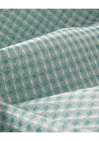 Modern Grid Çift Kişilik Pike 180x220 Cm Seledon