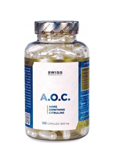 Swiss Aoc Arginine Akg +l-ornitin Hcl +citrulline Malate 180 Ka