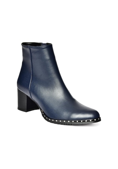 Fox Shoes C654013309 Lacivert Kalın Topuklu Kadın Bot Lacivert