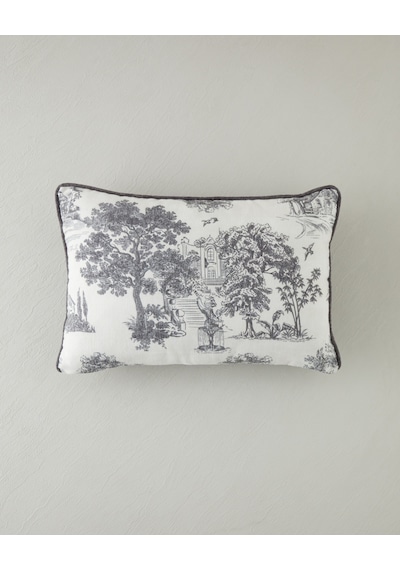 English Home Morava Dolgulu Kırlent 35x50 Cm Siyah - Beyaz