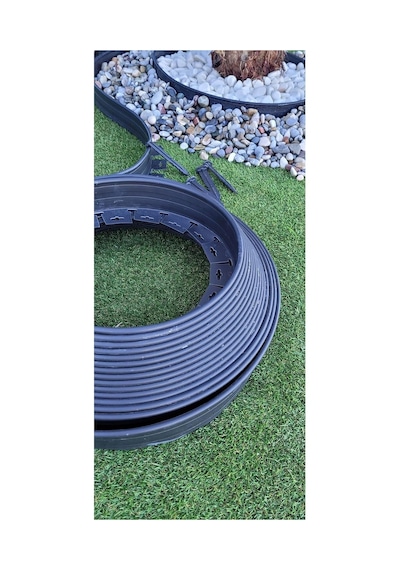 Garden Moda Çim Ayırıcı 25 Metre Siyah Çim Sınırlayıcı Taş Toprak Ayıracı Çim Ayracı Çim Ayırıcı Bariy 98 x 98