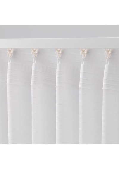 Tül Perde-Fon Perde /2 Kanat, MeridyenDukkan Beyaz Renk 145x300 c