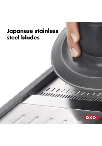 Oxo - Good Grips Profesyonel Meyve Ve Sebze Dilimleme Aleti 2.0, Japon Paslanmaz Çelik Bıçaklı, Pratik, Gri Diğer