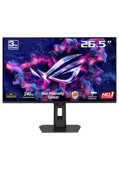 Asus Rog Strix Oled Xg27aqdmesz 26.5 İnç 240hz 0.03ms 2k Qhd Adaptive Sync Qd-oled Pivot Gaming Monitör
