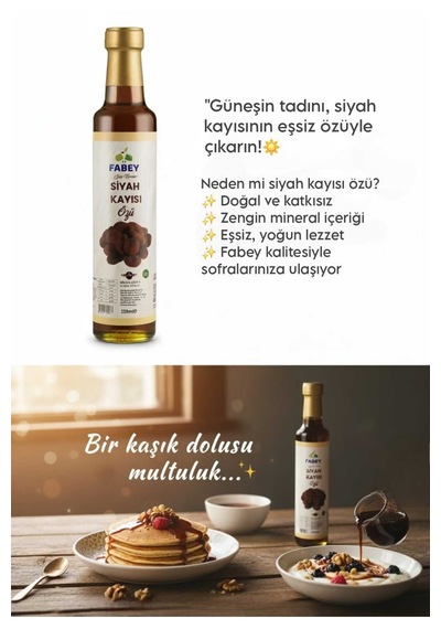 Neşe Natural Esfabey Siyah Kayısı Özü 250ml