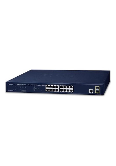 Planet Pl-gs-4210-16t2s 16 Port 10/100/1000base-t 2 Sfp Yönetilebilir Rack Mount Switch