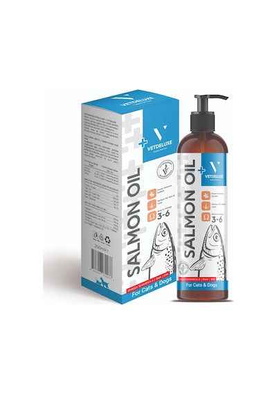 Vetdeluxe Salmon Oil Omega 3-6 Deri Tüy Sağlığını Destekleyen Somon Yağı 200 ML