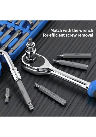 75 Parça Torx - Allen - M Tipi - Ribe Bits Uç Seti