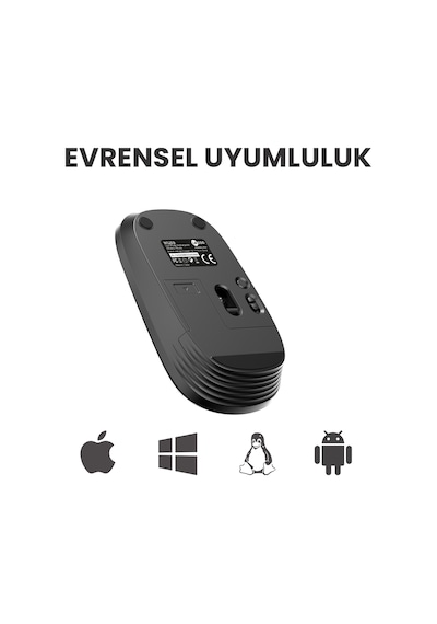 Lecoo WS209 Kablosuz 6 Tuşlu 1600DPI Çift Modlu Şarj Edilebilir Optik Mouse