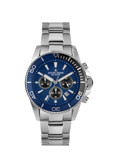 Jacques Lemans 1-2206h Lıverpool Dıver Erkek Kol Saati Gümüş - Mavi